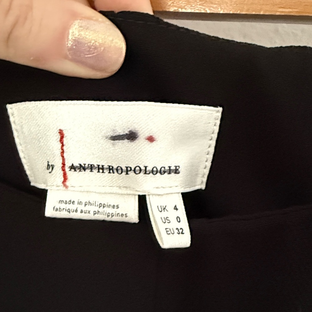 Anthropologie Zinnia Trousers Flare Pants NWOT US size 0 business casual black - Picture 7 of 12